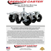 Service Caster 4 Inch Phenolic Wheel Swivel Top Plate Caster Set SCC-20S414-PHR-TP3-4